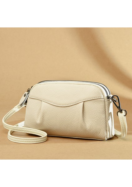 Hakiki Deri Kadın Çantası Çanta Lüks Inek Deri Kadın Omuz Crossbody Çanta Moda Kadın Messenger Telefon Çantası (Yurt Dışından)