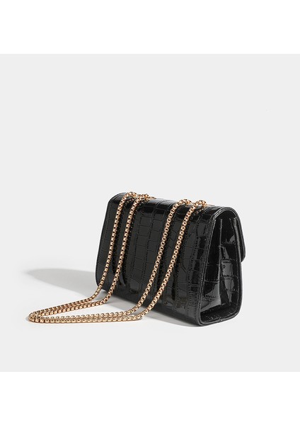 Kadın Çantası High-End Timsah Desen Çanta Hafif Lüks Retro Zincir Küçük Kare Çanta Moda Çok Yönlü Crossbody Omuz Çantası (Yurt Dışından) indirimleri