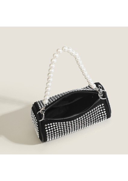 Işık Lüks Moda Elmas Silindir Çanta High-End Aristokrat Kişilik Akşam Ziyafet Crossbody Çanta (Yurt Dışından)