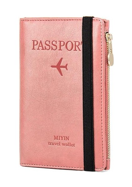 Pasaport Kılıfı Pu Deri Seyahat Belgesi Kredi Kartı Pasaport Tutucu Kılıf Cüzdan Cüzdan Çanta Unisex (Yurt Dışından)