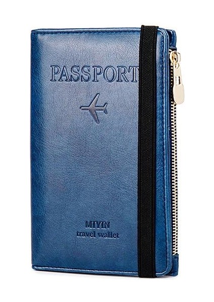 Pasaport Kılıfı Pu Deri Seyahat Belgesi Kredi Kartı Pasaport Tutucu Kılıf Cüzdan Cüzdan Çanta Unisex (Yurt Dışından)