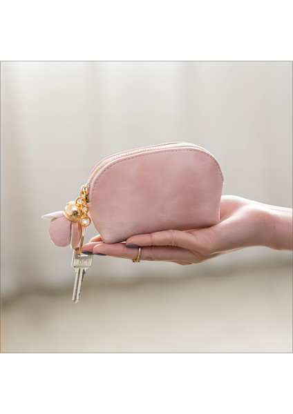 Petal Püskül Kolye Mini Bozuk Para Cüzdanı Pu Parlak Izgara Küçük Cüzdan Kadın Küçük Bozuk Para Cüzdanı Yaratıcı Kart Paketi (Yurt Dışından)