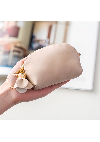 Petal Püskül Kolye Mini Bozuk Para Cüzdanı Pu Parlak Izgara Küçük Cüzdan Kadın Küçük Bozuk Para Cüzdanı Yaratıcı Kart Paketi (Yurt Dışından)