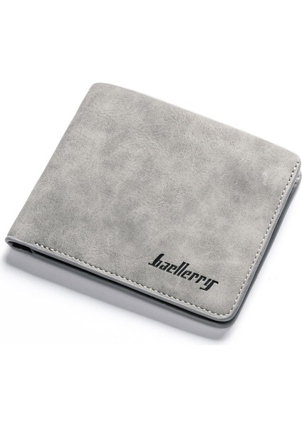 Erkekler Kısa Bifold Suni Deri Masculina Kredi Kımlık Kartı Tutucu Cüzdan Billfold Çanta Debriyaj Katı Hombre Iş Ince (Yurt Dışından)