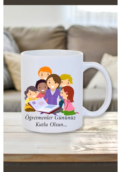Öğretmenler Gününüz Kutlu Olsun Baskılı Kupa Bardak-Çay-Kahve-Arkadaş-Doğum Günü Hediye