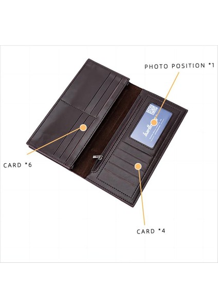 Moda Erkek Uzun Cep Telefonu Çantası Iş Pu Çok Fonksiyonlu Yüksek Kapasiteli Fermuar Cüzdan (Yurt Dışından) fırsatları