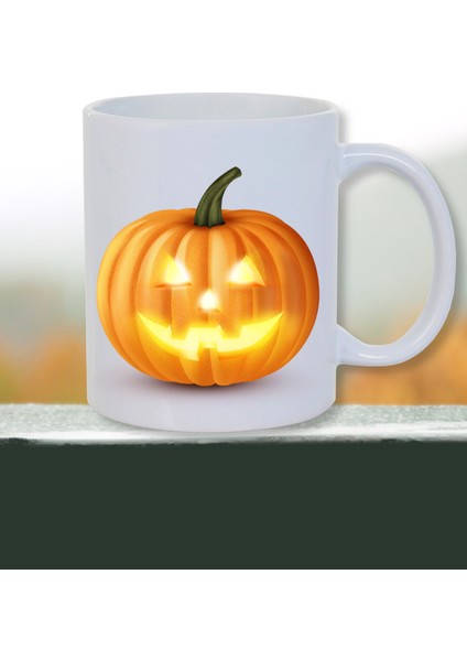 Halloween Pumpkin Kabak Baskılı Hediye Kupa Bardak-Çay-Kahve-Arkadaş-Doğum Günü-Cadılar Bayramı