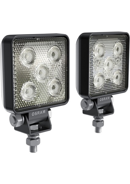 12V-24V Çalışma Lambası Kare 8W 6000K 550 Lümen (5 Ledli) (43 mt Mesafe) (73*73/97 Mm) (2 Ad)