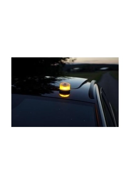 Ledli Ikaz Lambası Mıknatıslı-Pilli Turuncu-Sarı (9 Ledli) (83*57 Mm)