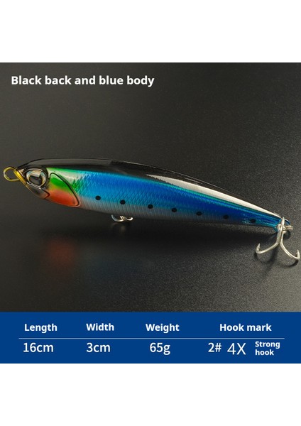160MM 65G Batan Kalem Balıkçılık Cazibesi Büyük Oyun Yapay Sert Yem 4x Kanca Gt Ton Balığı Deniz Balıkçılığı Lures (Yurt Dışından) fiyatları