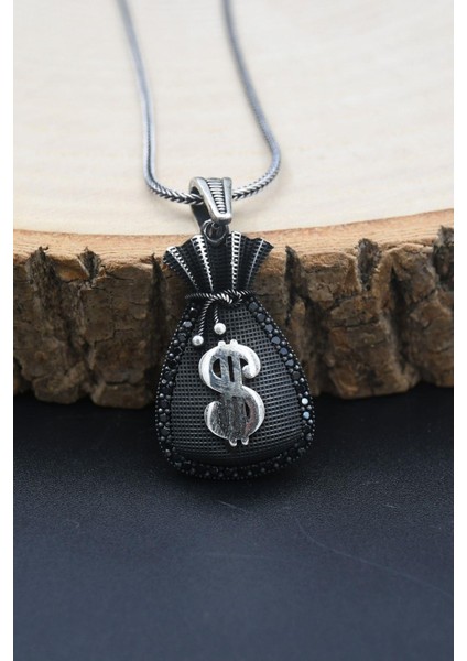 Gümüş Dolar Desenli 925 Ayar Gümüş Kolye Zincir fırsatları