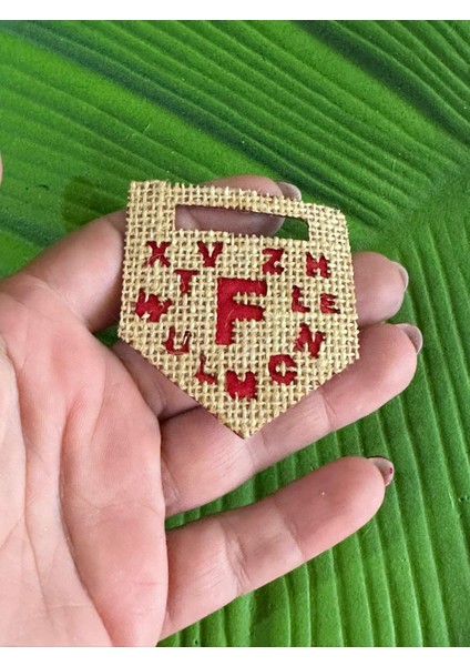 6x5 cm Ütü Ile Yapışan Hasır x Rakamı Arma Dikiş Giyim Aksesuarı