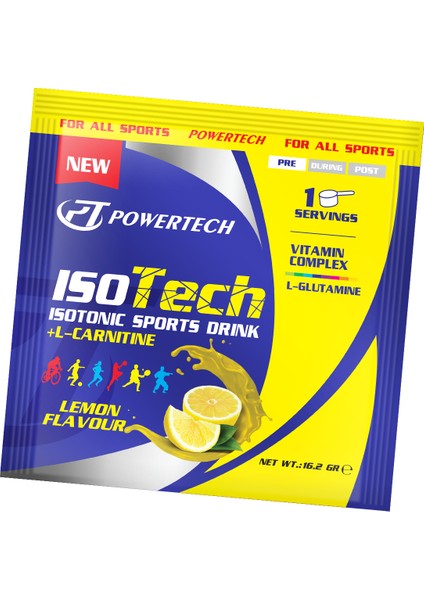 Isotech Pre Isotonic Sports Drink + L Carnitine 20x10 gr Limon Aromalı