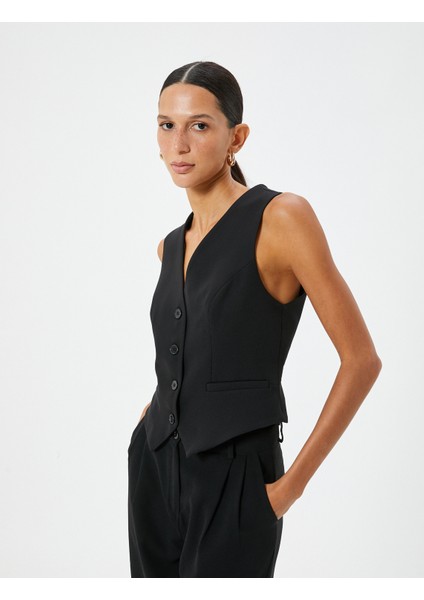 Blazer Yelek V Yaka Astarlı modelleri