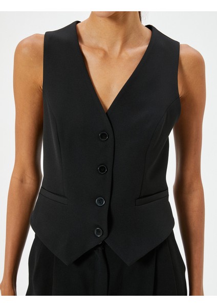 Blazer Yelek V Yaka Astarlı indirimleri