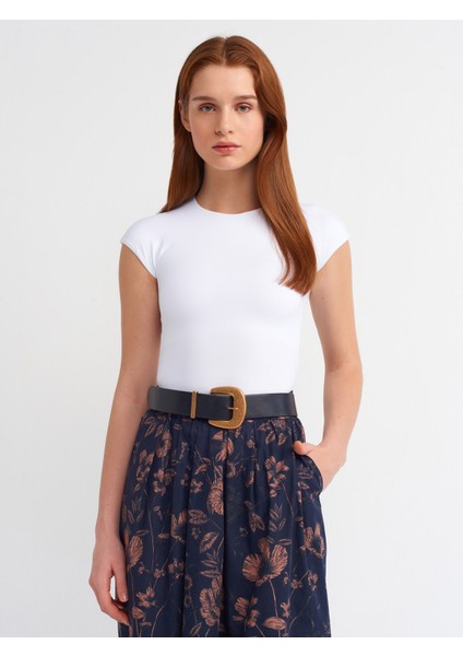 30856 Poliamid T-Shirt-Beyaz