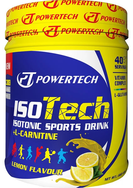 Powertech Nutrition Isotech Pre Isotonic Sports Drink + L Carnitine 660 gr Limon Aromalı