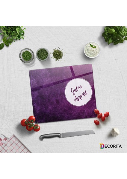 Guten Appetit | Mor Doku | Cam Kesme Tahtası - Cam Kesme Tablası | 29cm x 34cm indirimleri