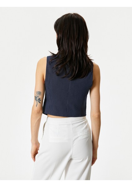 Yelek V Yaka Düğmeli Fleto Cepli fırsatları