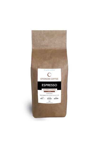 Otonom Coffee Kolombiya Supremo Espresso - Çekirdek Kahve - 1 KG