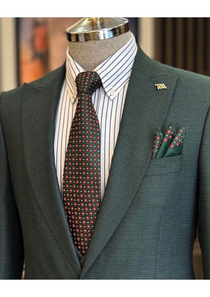 İtalyan stil slim fit ceket yelek pantolon takım elbise yeşil T10333 fırsatları