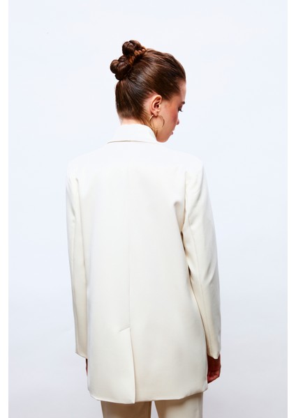 Düğme Detaylı Kruvaze Ceket - Taş fırsatları