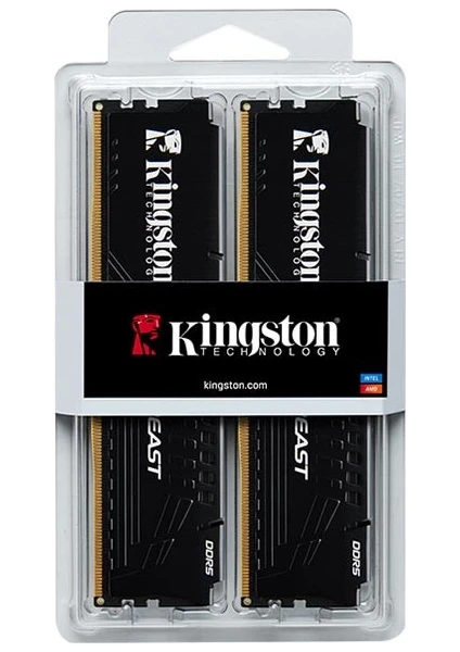 KINGSTON 64GB 5200MT/s DDR5 CL36 DIMM (Kit of 2) Beast Black EXPO Turkey  KF552C36BBEK2-64TR - RAM