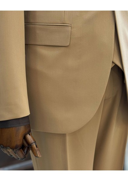 Italyan Stil Ceket Yelek Pantolon Takım Elbise Vizon T12006 modelleri