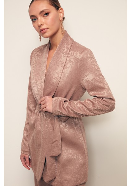 Kuşaklı Uzun Ceket - Vizon fiyatları