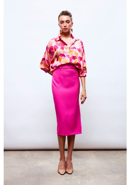 Zincir Kemerli Kalem Etek - Fuşya fiyatları