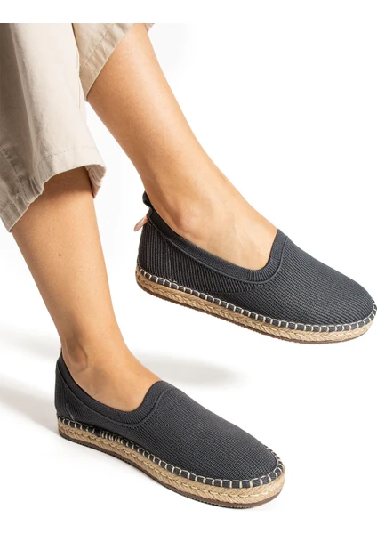 Yula Fashion Shoes Espadrıl Ayakkabı-Grı-36