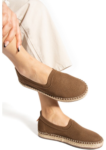 Yula Fashion Shoes Espadrıl Ayakkabı-Kahverengi-36