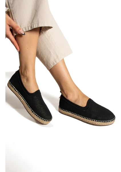 Yula Fashion Shoes Espadrıl Ayakkabı-Siyah-36