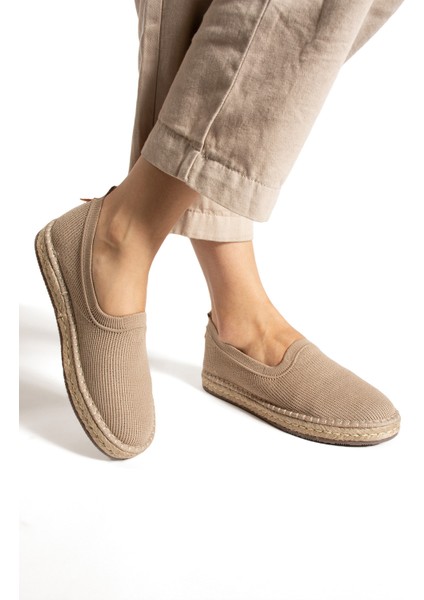 Yula Fashion Shoes Espadrıl Ayakkabı-Vizon-36