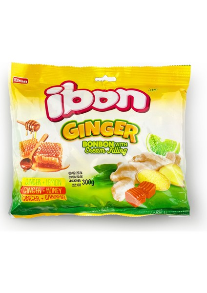 Ibon Ginger Zencefilli Şeker 300 Gr. (1 Paket)