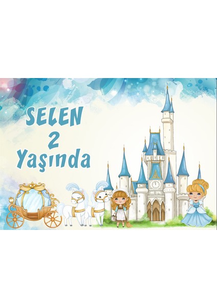 Prenses Teamlı Doğum Günü Afişi-35 x 50 cm