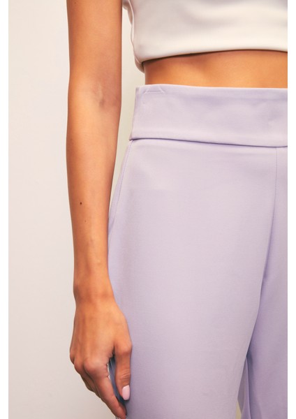 Korsaj Detaylı Pantolon - Lila fırsatları