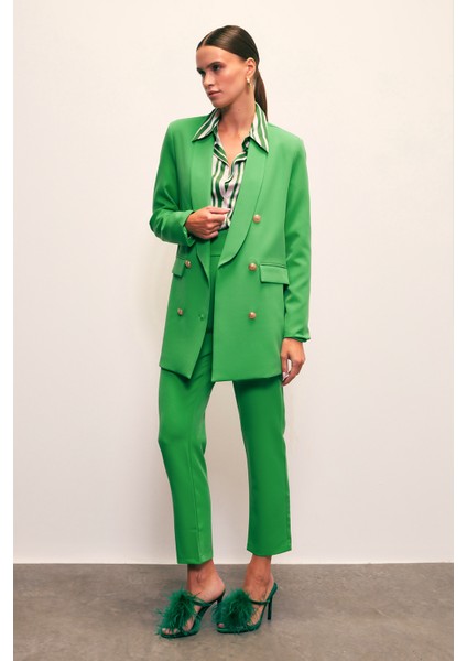 Korsaj Detaylı Pantolon - Yeşil fiyatları