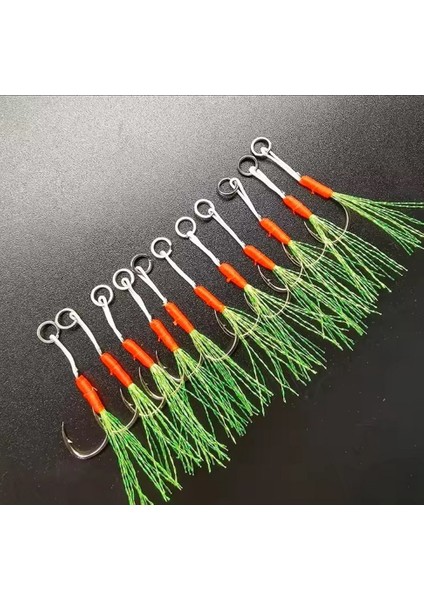 3 Adet - Asist Iğnesi - Simli Asist Iğnesi - Kancası - Jig, Yapay Balık Asist Iğnesi