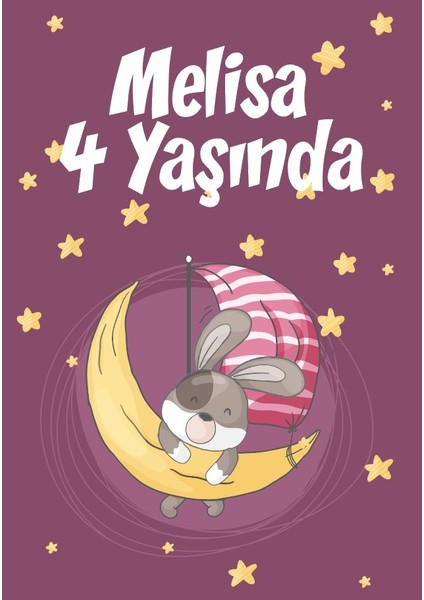 Sevimli Kedi Temalı Doğum Günü Afişi-35 x 50 cm