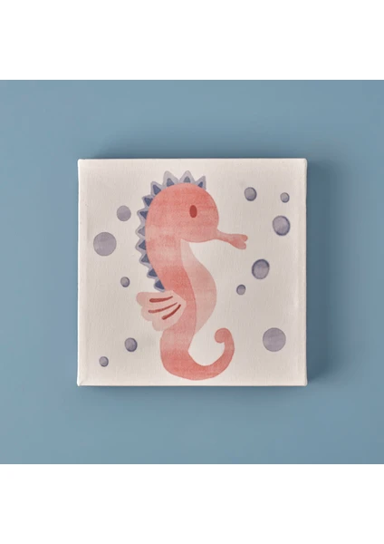 Bella Maison Marine Seahorse Kanvas Tablo (20X20 Cm)