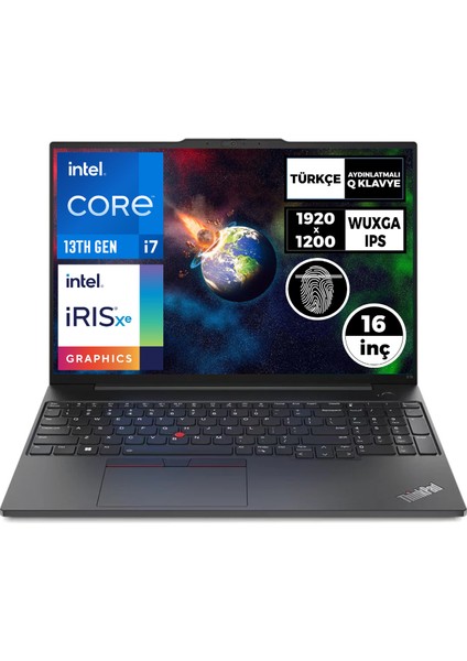 Thinkpad E16 Gen 1 I7-1355U 24GB 1tb SSD 16" Wuxga Freedos Taşınabilir Bilgisayar 21JN0006TX 003