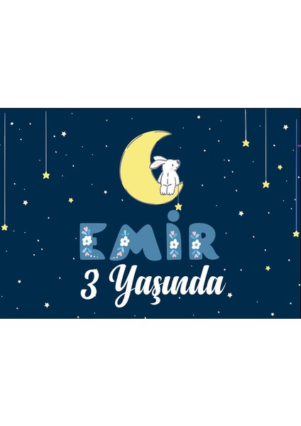 Gece Temalı Doğum Günü Afişi-35 x 50 cm