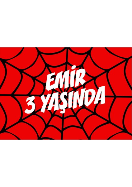 Örümcek Adam Temalı Doğum Günü Afişi-35 x 50 cm