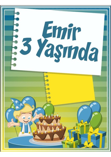 Pasta Temalı Doğum Günü Afişi-70 x 100 cm