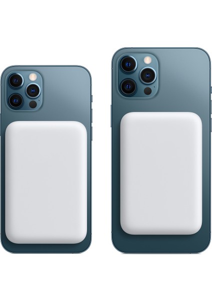 Apple iPhone 15 Pro Max Kılıf Krom Magsafe Tpu Sert Silikon + 5000 Mah Magsafe Özellikli Powerbank