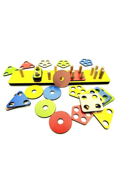 212TOYZZ Eğitici 5 Adet Oyuncak Taşıtlar, Rakamlar,meyveler, Geometrik Şekiller ve Orman Hayvan