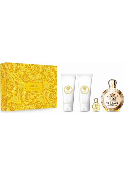 Eros Pour Femme EDP 100 Ml + Vücut Losyonu 100 Ml + Duş Jeli 100 Ml + 5 Ml EDP Kadın Parfüm Seti