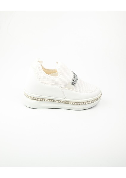 35205 Beyaz Taşlı Kadın Spor Ayakkabı fiyatları