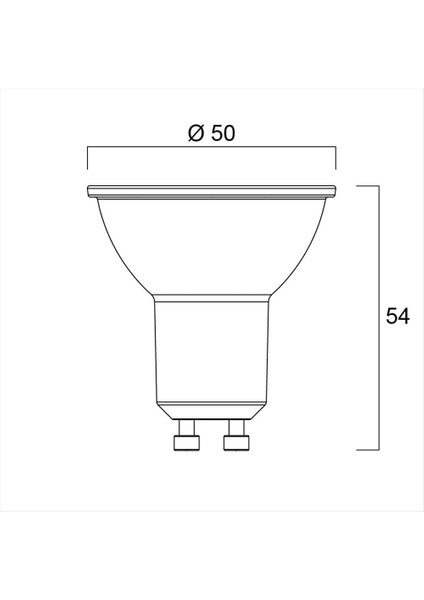 LED 7W GU10 LED Ampul GU10 Ldn7 10'lu Paket